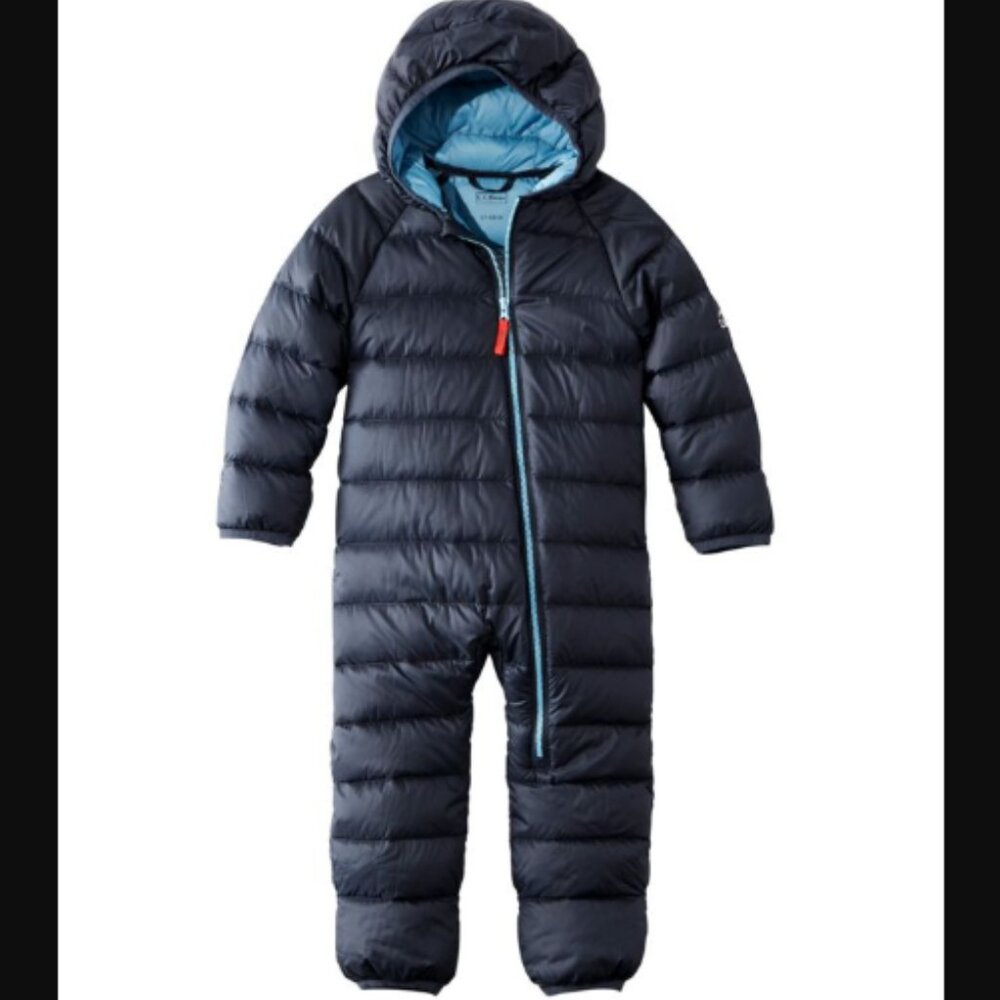 L.L. Bean Kids Infants' Ultralight 650 Down Bunting Puffer Jacket Navy $120.00